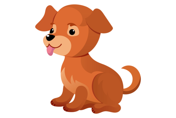 Adorable Puppy Cartoon Character. Cute L