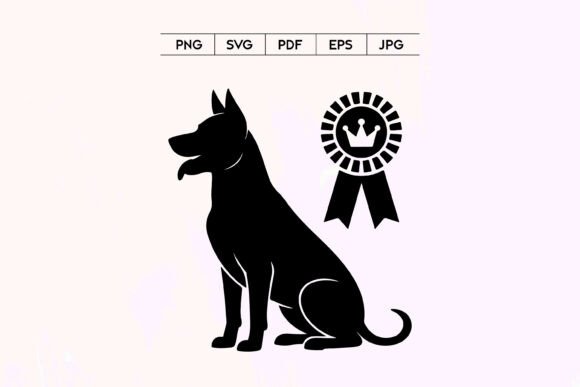 Champion Dog Award Badge Icon