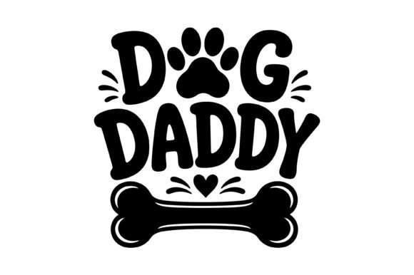 Dog Daddy Paw Print SVG Design