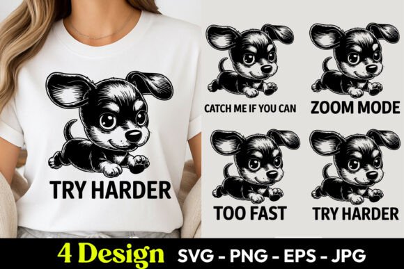 Dog Zoom Mode Try Harder SVG PNG