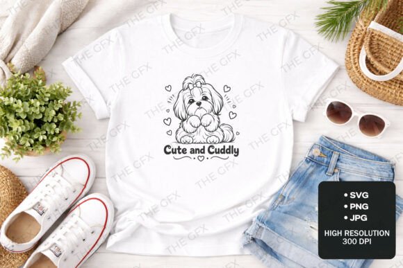 Shih Tzu Dog Cute and Cuddly SVG