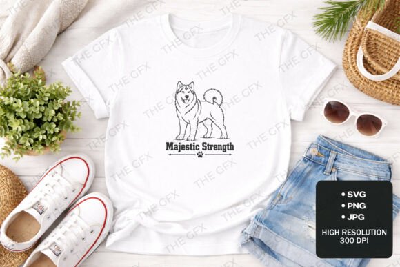 Siberian Husky SVG T-shirt Design