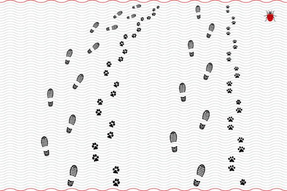 SVG Feet and Dog Paws, Black Prints