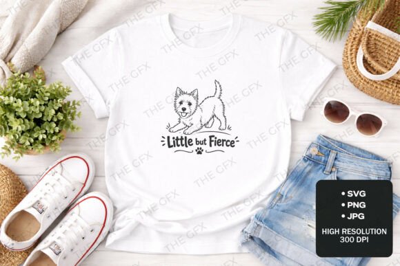 Westie Dog Little but Fierce SVG Design